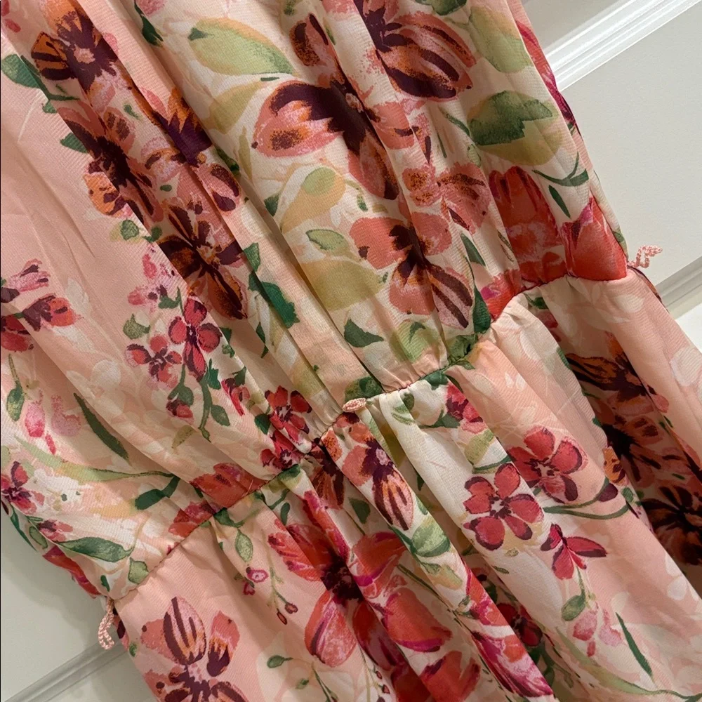 ✨Velvet Fleur Floral Chiffon Dress✨ - Picture 4 of 7